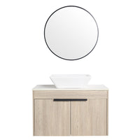 30 " Modern Design Float Bathroom Vanity With Ceramic Basin Set, Wall Mounted White Vanity With Soft Close Door,Kd Packing,Kd Packing,2 Pieces Parcel Top Bab101Mowh White Oak 2 Bathroom Wall Mounted Plywood