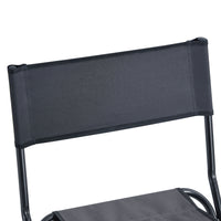 Set Of 3, Folding Outdoor Table And Chairs Set For Indoor, Outdoor Camping, Picnics, Beach,Backyard, Bbq, Party, Patio, Black Gray Black Aluminum