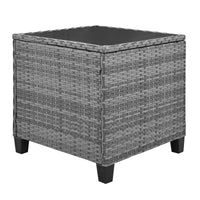 Outdoor Rattan Two Person Combination With Coffee Table, Adjustable, Suitable For Courtyard, Swimming Pool, Balcony Gray Hdpe