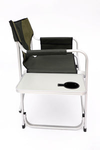 Set Of 3, Folding Outdoor Table And Chairs Set For Indoor, Outdoor Camping, Picnics, Beach,Backyard, Bbq, Party, Patio, Black Green Black Aluminum