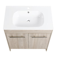 30 Inch Freestanding Bathroom Vanity Kd Packing Bvc04830Weo White Oak 2 Bathroom Freestanding Modern Plywood