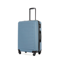 3 Piece Luggage Sets Abs Lightweight Suitcase With Two Hooks, Spinner Wheels, Tsa Lock, 20 24 28 Blue Blue Abs