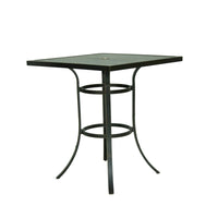 42" Square Bar Table For Indoor And Outdoor Use Antique Bronze Aluminium