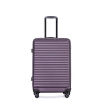 3 Piece Luggage Sets Abs Lightweight Suitcase With Two Hooks, Spinner Wheels, Tsa Lock, 20 24 28 Purple Purple Abs