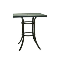 42" Square Bar Table For Indoor And Outdoor Use Antique Bronze Aluminium