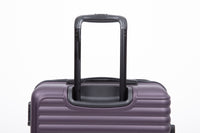 3 Piece Luggage Sets Abs Lightweight Suitcase With Two Hooks, Spinner Wheels, Tsa Lock, 20 24 28 Purple Purple Abs