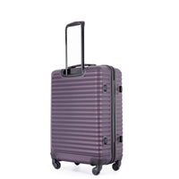 3 Piece Luggage Sets Abs Lightweight Suitcase With Two Hooks, Spinner Wheels, Tsa Lock, 20 24 28 Purple Purple Abs