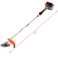 10 In 1 Multi Functional Trimming Tool, 33Cc 2 Cycle Garden Tool System With Gas Pole Saw, Hedge Trimmer, Grass Trimmer, And Brush Cutter Epa Compliant Orange Plastic