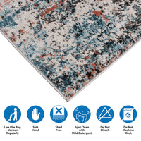 Abstract Area Rug Multi Polyester