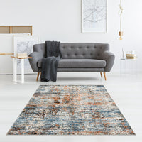 Abstract Area Rug Multi Polyester