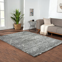 Talas Trellis Area Rug In Grey And Cream Grey Cream Polyester