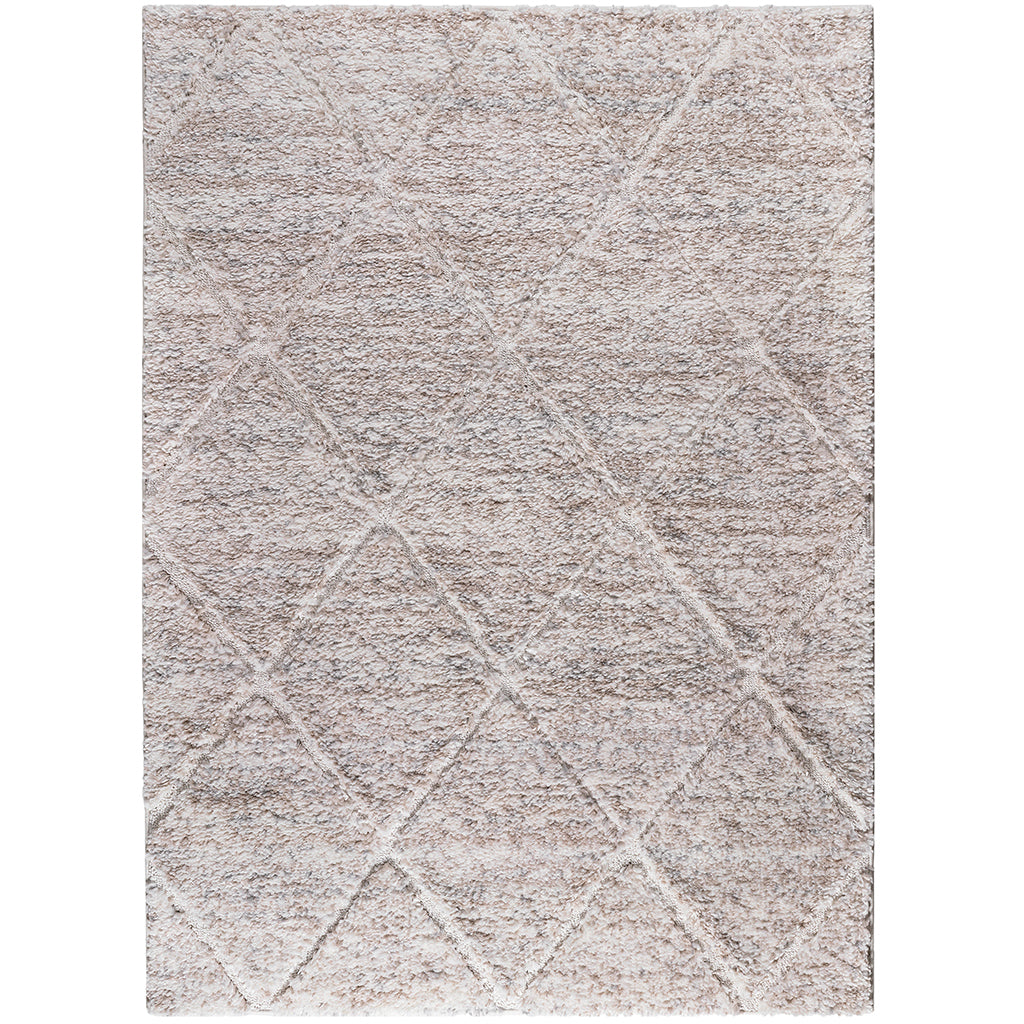 Talas Trellis Area Rug In Cream Cream Polyester