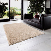 Super Soft Polyester Shag Area Rug Cream Polyester