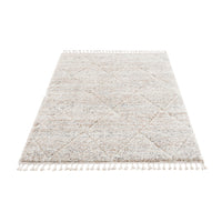 Talas Trellis Area Rug In Cream Cream Polyester