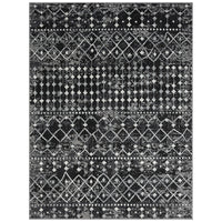 Moroccan Global Woven Area Rug Charcoal Polyester