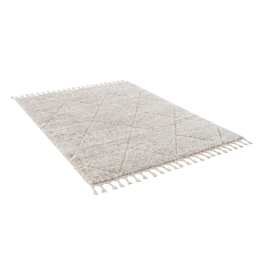 Talas Trellis Area Rug In Cream Cream Polyester