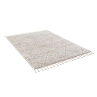 Talas Trellis Area Rug In Cream Cream Polyester