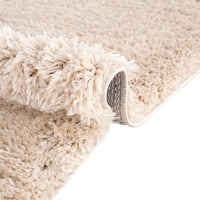 Super Soft Polyester Shag Area Rug Cream Polyester