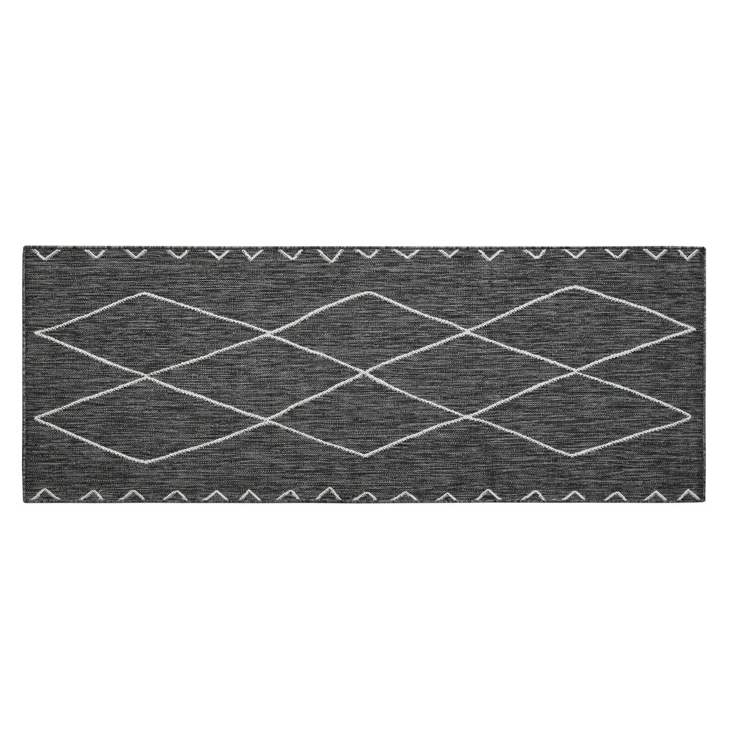 Darya Moroccan Indoor Outdoor Rug Grey Cotton