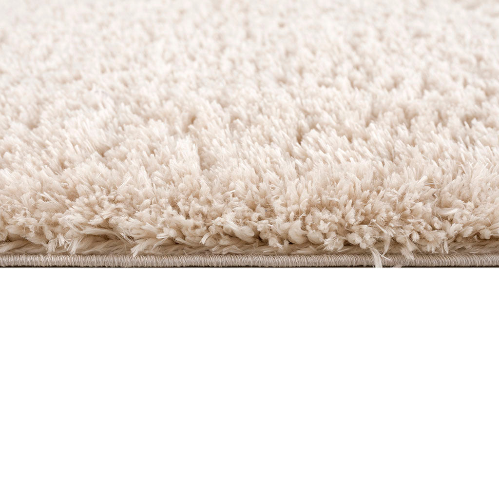 Super Soft Polyester Shag Area Rug Cream Polyester