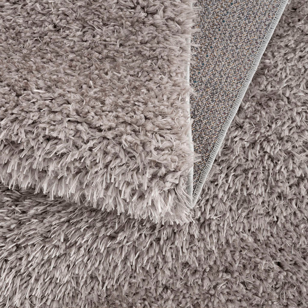 Super Soft Polyester Shag Area Rug Grey Polyester