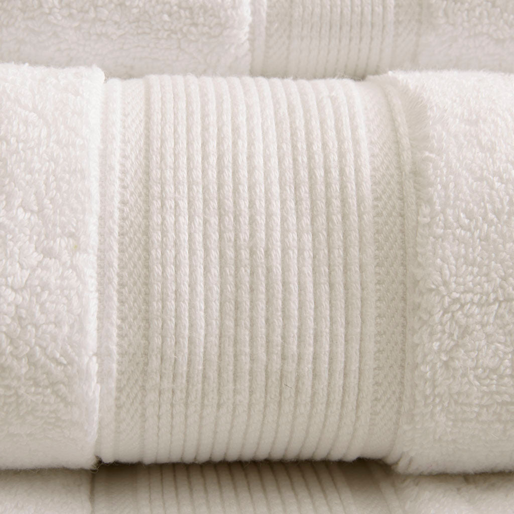 100% Cotton 8 Piece Antimicrobial Towel Set Cream Cotton