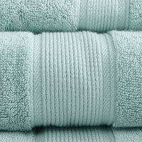 100% Cotton 8 Piece Antimicrobial Towel Set Seafoam Cotton