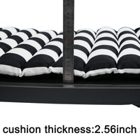 2Pcs Set Outdoor Lounge Chair Cushion Replacement Patio Funiture Seat Cushion Chaise Lounge Cushion Black White Black White Polyester