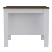 Ralston 7 Shelf 4 Door 2 Piece Kitchen Set, Kitchen Island And Pantry Cabinet White And Walnut White Mdf