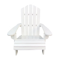 Outdoor Or Indoor Wood Children Adirondack Chair,White White Solid Wood