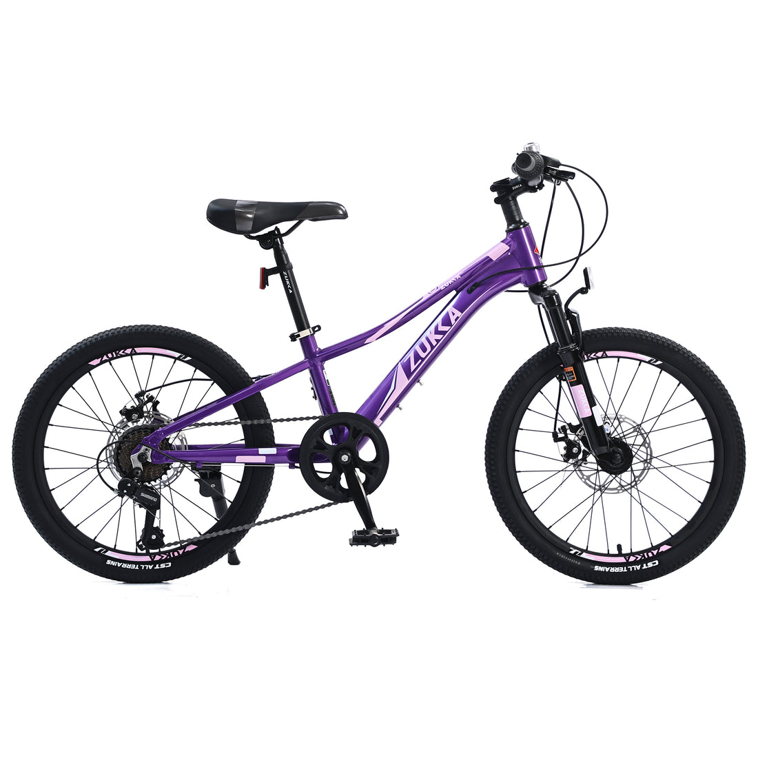 Mountain Bike For Girls And Boys Mountain 20 Inch Shimano 7 Speed Bike Cycling Purple Garden & Outdoor Aluminium Alloy