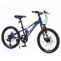 Mountain Bike For Girls And Boys Mountain 20 Inch Shimano 7 Speed Bike Cycling Blue Garden & Outdoor Aluminium Alloy