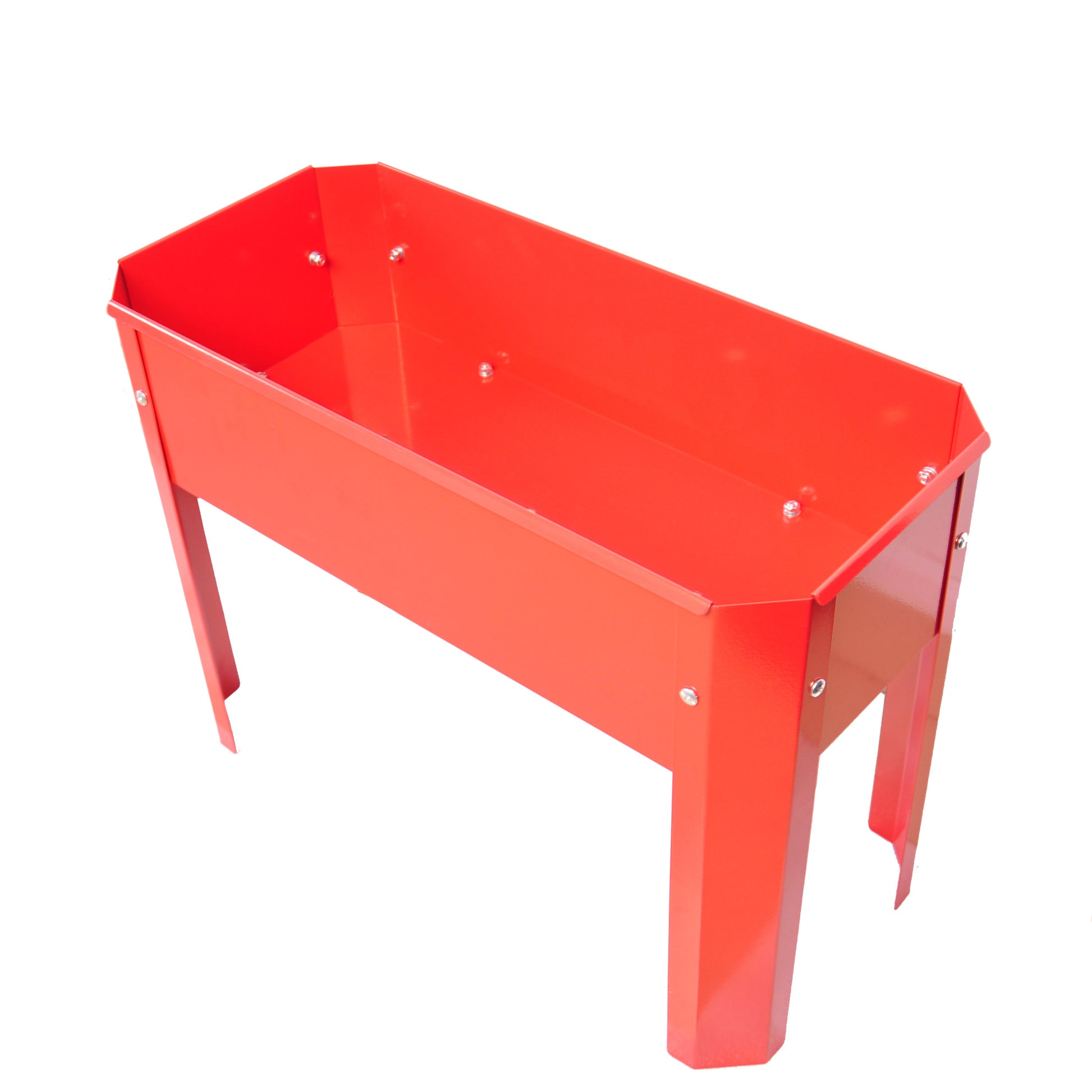 Mini Elevated Garden Bed, Metal Elevated Outdoor Flowerpot Box, Suitable For Backyard And Terrace, Large Flowerpot, Suitable For Vegetable And Flower Red Steel