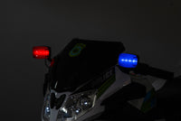 Kids Ride On Police Motorcycle,12V Electric Motorcycle For Toddler,Forward Reverse,Music,Gift For Boys Girls Green Plastic