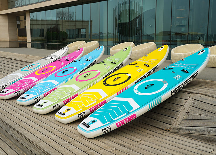 Inflatable Stand Up Paddle Board 11'X34"X6" With Accessories Water Sports Yellow Anti Slip Garden & Outdoor American Design,Beach Multifunctional Pvc