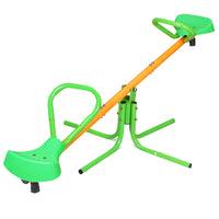 360 Degree Rotation Outdoor Kids Spinning Seesaw Sit And Spin Teeter Totter Outdoor Playground Equipment Swivel Teeter Totter For Backyard Green Iron