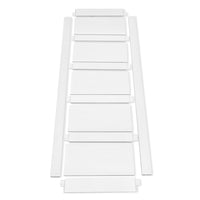 28" X 84" Five Grid Real Primed Door Slab 6.6Ft Barn Door Sliding Hardware Adjustable Floor Guider Pull Handle, Diy Unfinished Paneled Door, Modern Interior Barn Door, Moisture Proof White Mdf