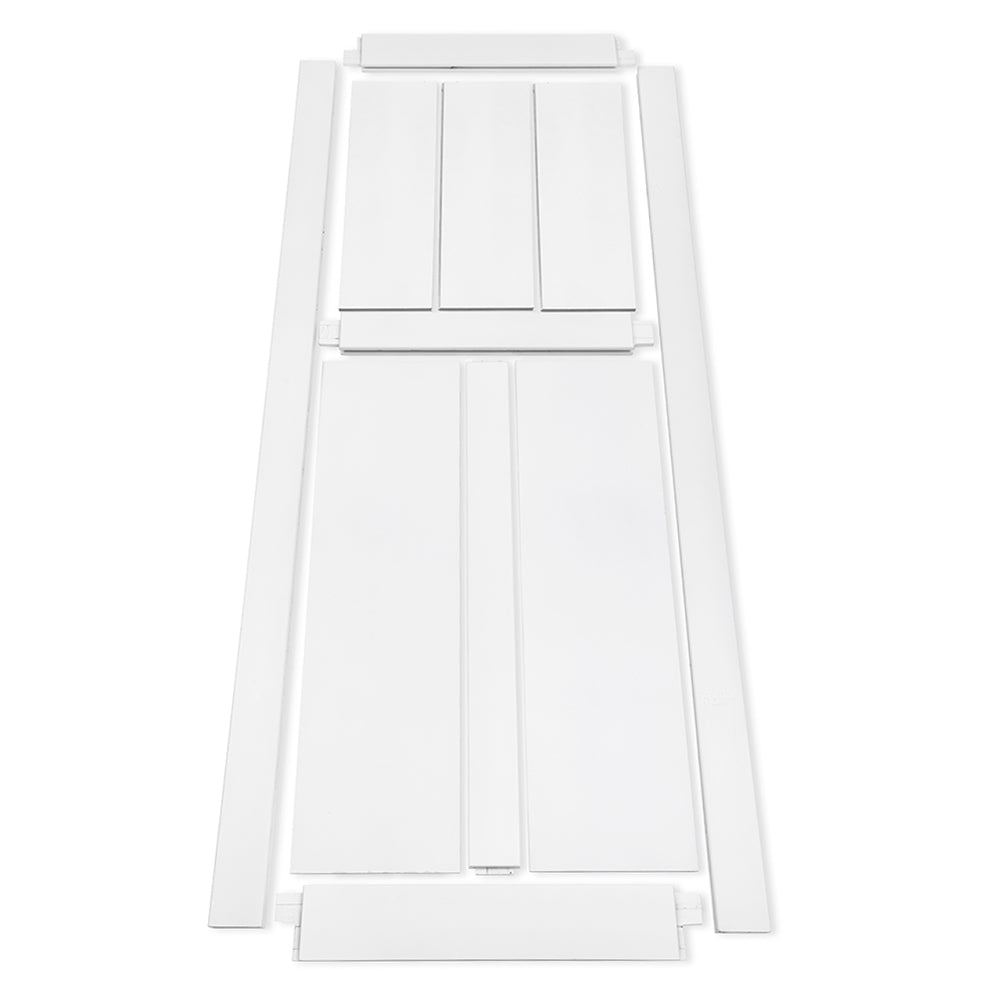 32" X 84" "T" Style Real Primed Door Slab 6.6Ft Barn Door Sliding Hardware Adjustable Floor Guider Pull Handle, Diy Unfinished Paneled Door, Modern Interior Barn Door, Moisture Proof White Mdf