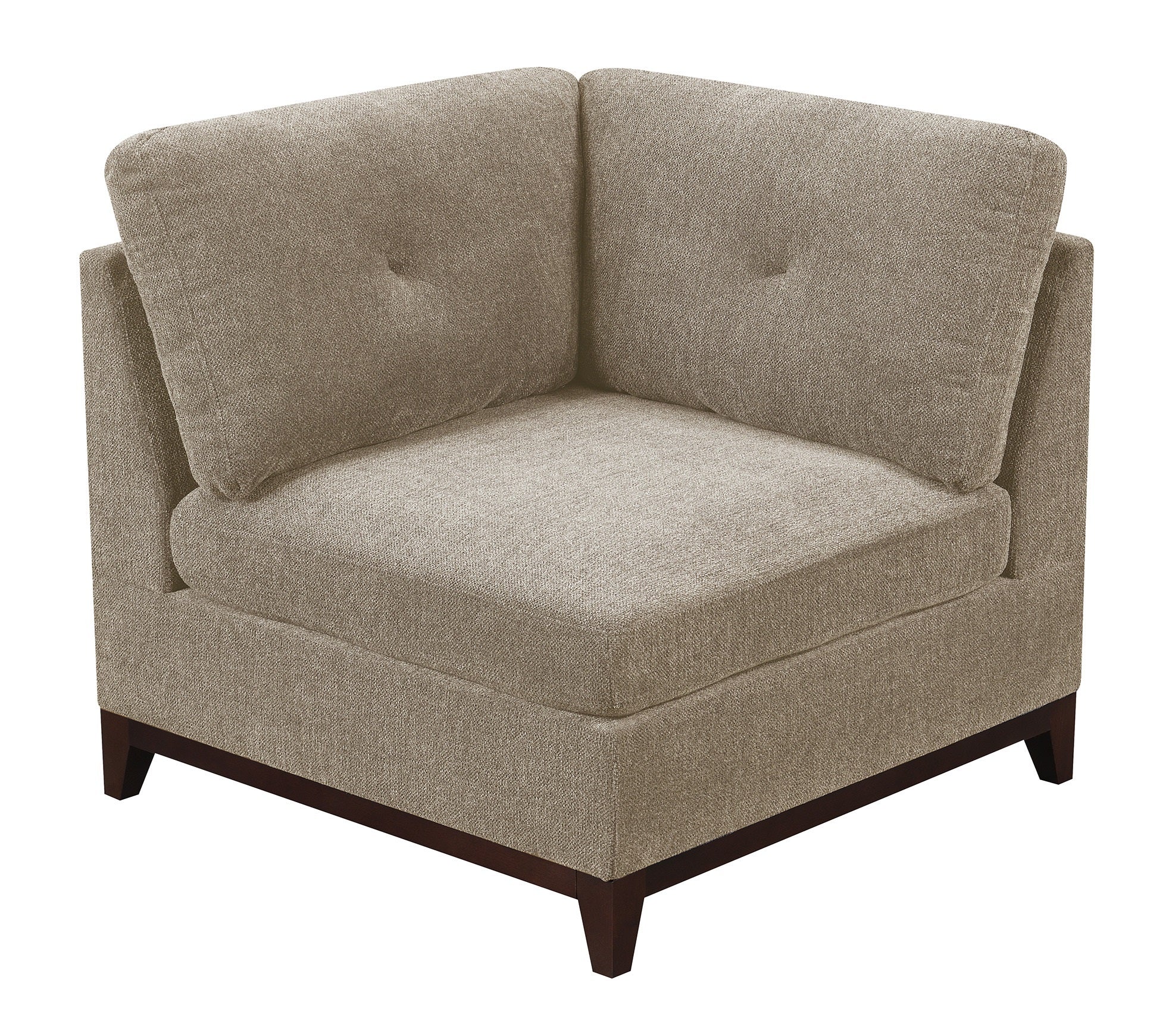 Modular Living Room Furniture Corner Wedge Camel Chenille Fabric 1Pc Cushion Wedge Sofa Couch Exposed Wooden Base Camel Primary Living Space Contemporary,Modern Chenille