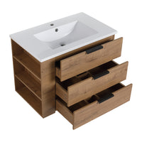 30 Inch Bathroom Vanity With Top G Bvb01430Limo Grb3020Mowh 3 Imitative Oak Plywood