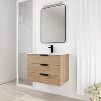 30 Inch Bathroom Vanity With Top G Bvb01430Limo Grb3020Mowh 3 Imitative Oak Plywood