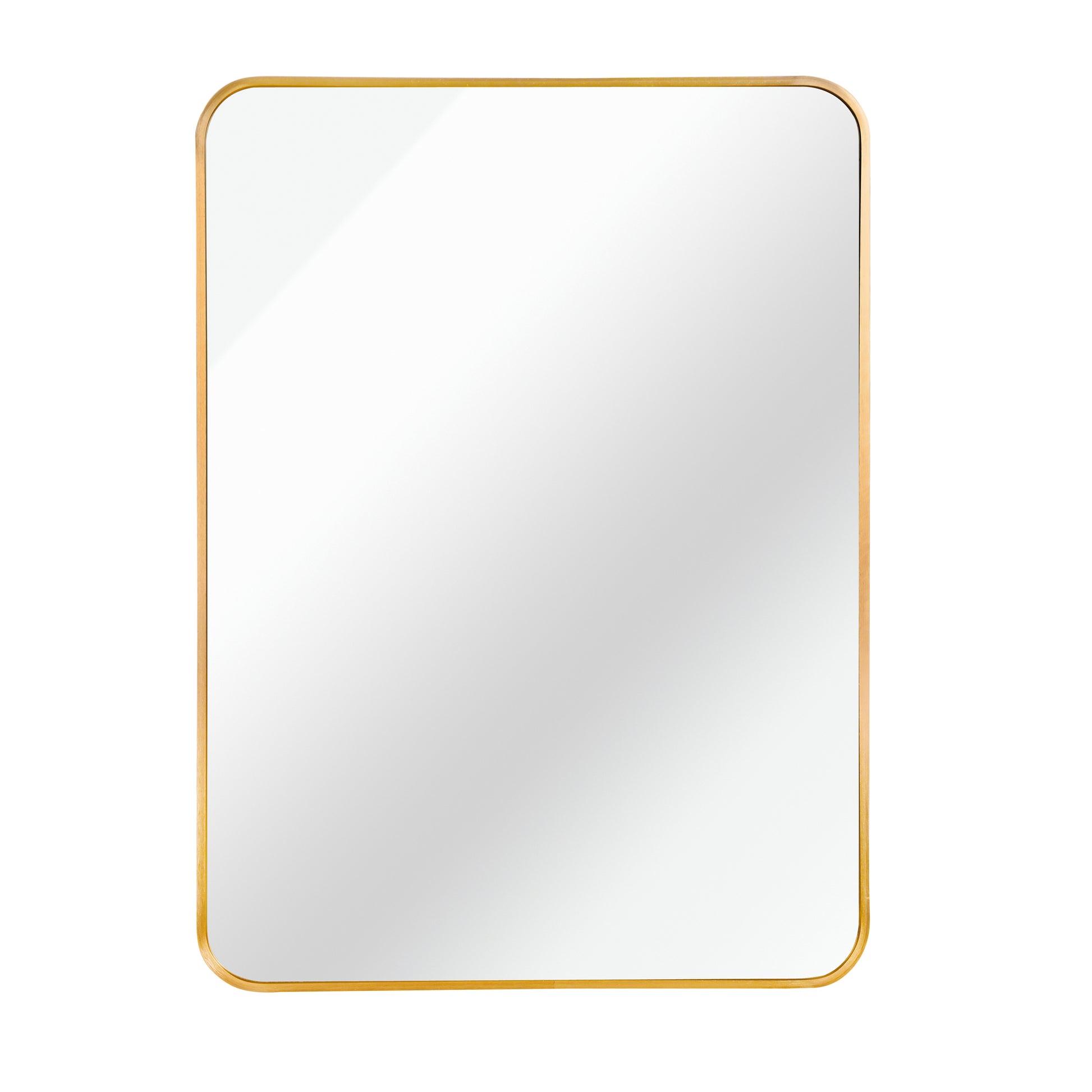 Gold 24 "X36" Rectangular Bathroom Wall Mirror Gold Classic,Modern Mdf Glass Aluminium