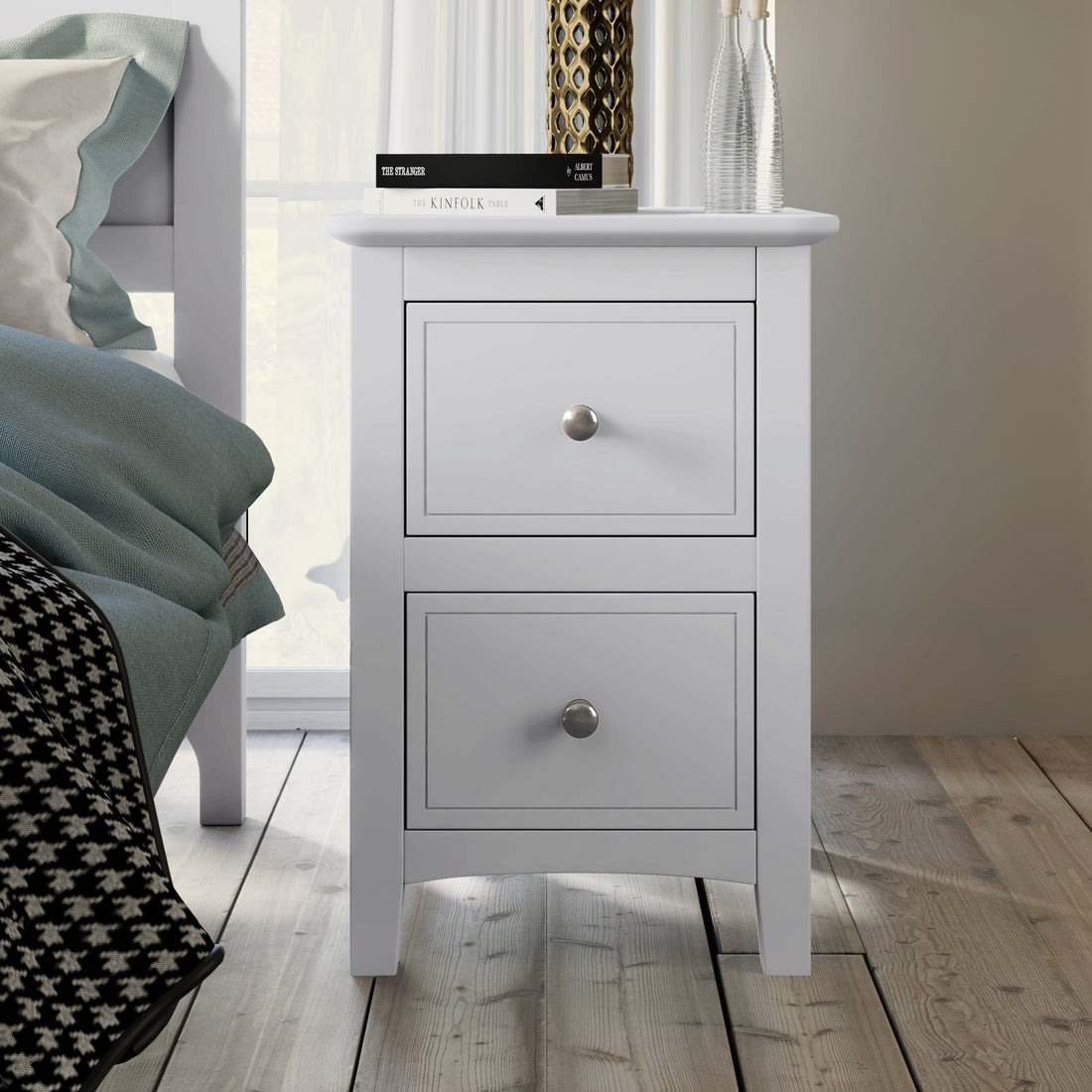 White Solid Wood 5 Pieces Full Bedroom Sets Bed Nightstand*2 Chest Dresser Old Sku:Bs515100Aak Full White 5 Piece Set Solid Wood