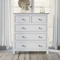 White Solid Wood 5 Pieces King Bedroom Sets Bed Nightstand*2 Chest Dresser Old Sku:Bs500026Aak King White 5 Piece Set Solid Wood