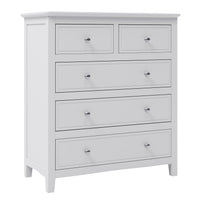 White Solid Wood 5 Pieces Queen Bedroom Sets Bed Nightstand*2 Chest Dresser Old Sku:Bs515101Aak Queen White 5 Piece Set Solid Wood