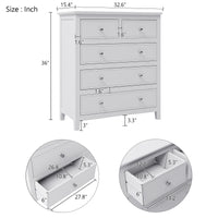 White Solid Wood 5 Pieces Queen Bedroom Sets Bed Nightstand*2 Chest Dresser Old Sku:Bs515101Aak Queen White 5 Piece Set Solid Wood