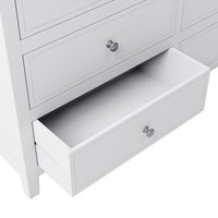 7 Drawers Solid Wood Dresser In White Old Sku:Wf283151Aak White Solid Wood