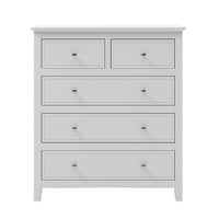 White Solid Wood 5 Pieces Full Bedroom Sets Bed Nightstand*2 Chest Dresser Old Sku:Bs515100Aak Full White 5 Piece Set Solid Wood