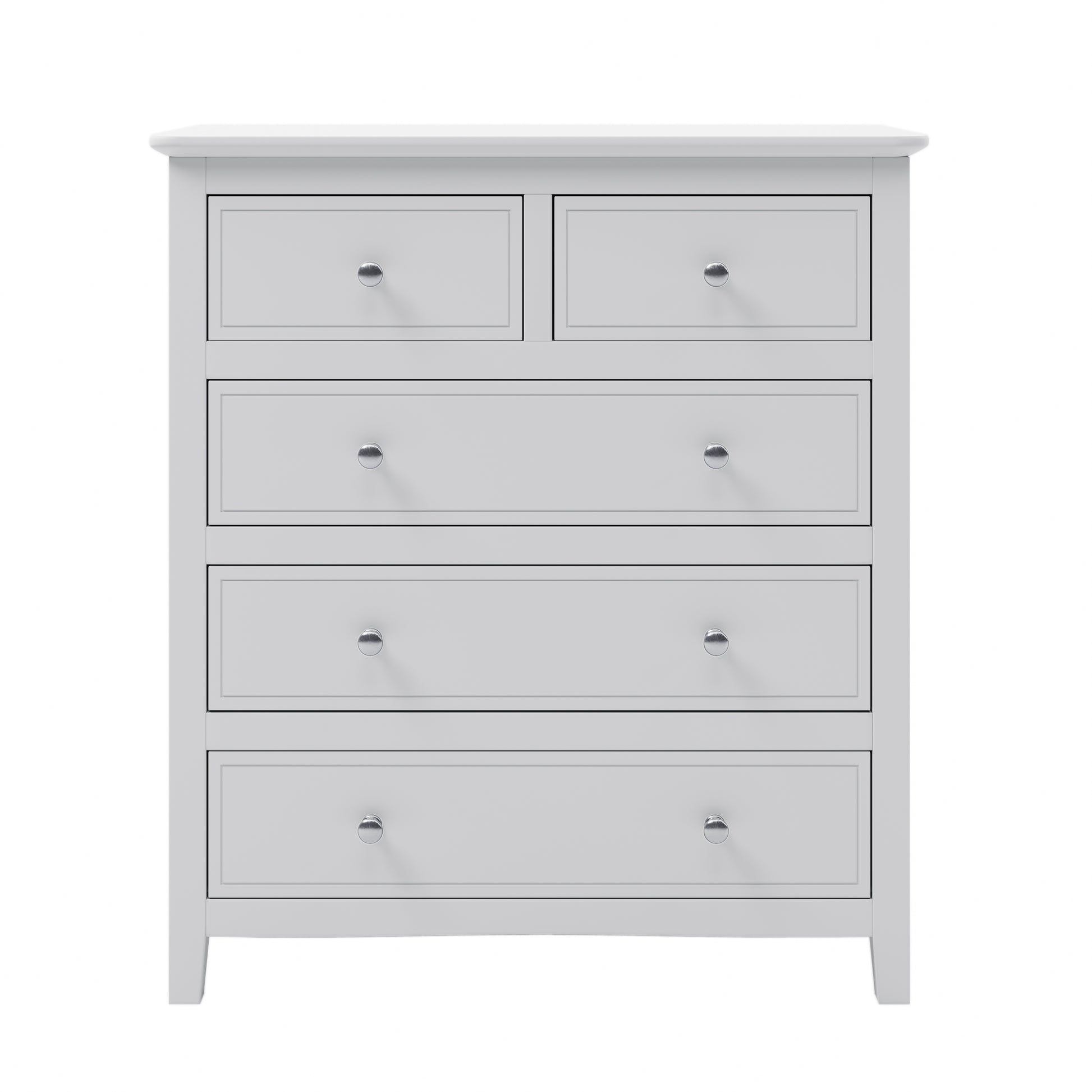 White Solid Wood 5 Pieces King Bedroom Sets Bed Nightstand*2 Chest Dresser Old Sku:Bs500026Aak King White 5 Piece Set Solid Wood