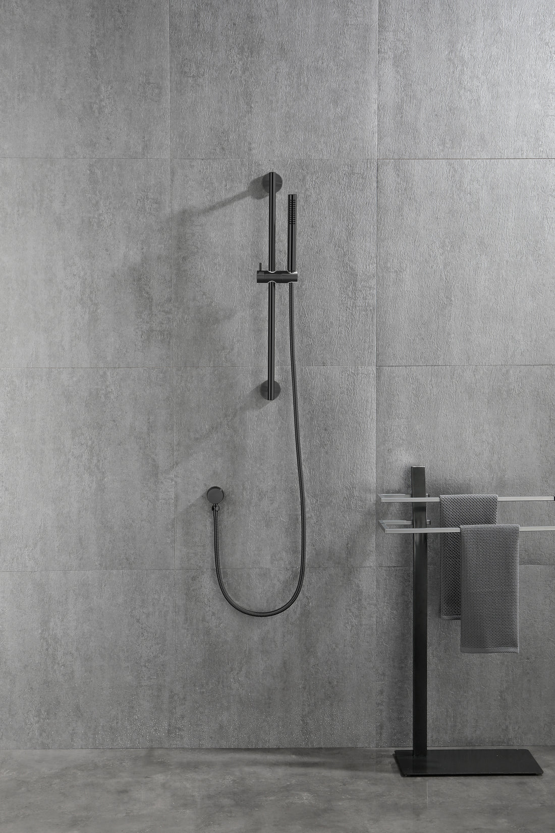 Eco Performance Handheld Shower With 28 Inch Slide Bar And 59 Inch Hose Matte Black Stainless Steel
